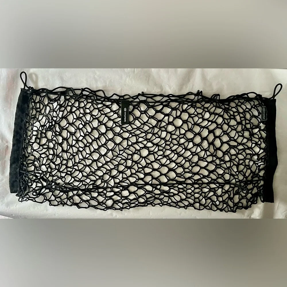 Hyundai Trunk Cargo Net Black Mesh Stretch Bungee Car Storage